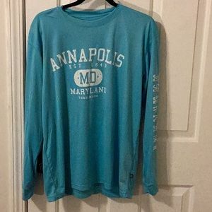 NWOT Annapolis MD shirt medium aqua & white active wear